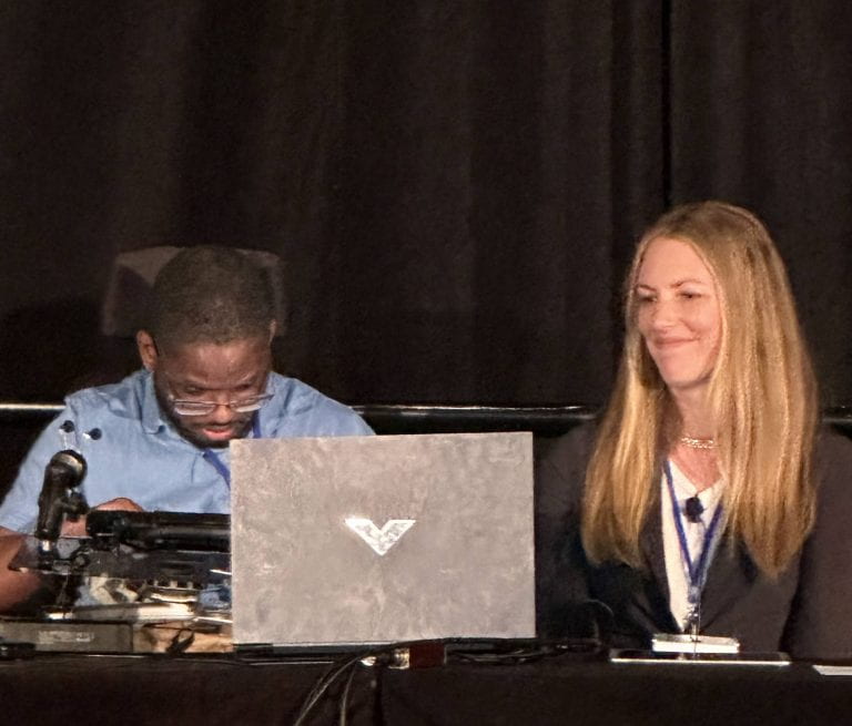 Kevin Williams and Christine Holyfield presenting at the 2024 AAC-RERC Summit